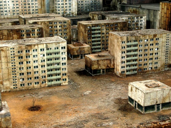 Evol - Street Art - Edifici in miniatura