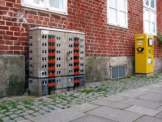Evol - Street Art - Edifici in miniatura