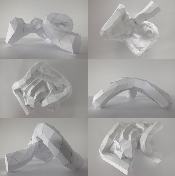 Horst Kiechle - Paper Torso - Busto realizzato con la carta Horst Kiechle - Paper Torso - Busto realizzato con la carta