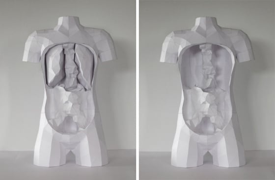 Horst Kiechle - Paper Torso - Busto realizzato con la carta Horst Kiechle - Paper Torso - Busto realizzato con la carta