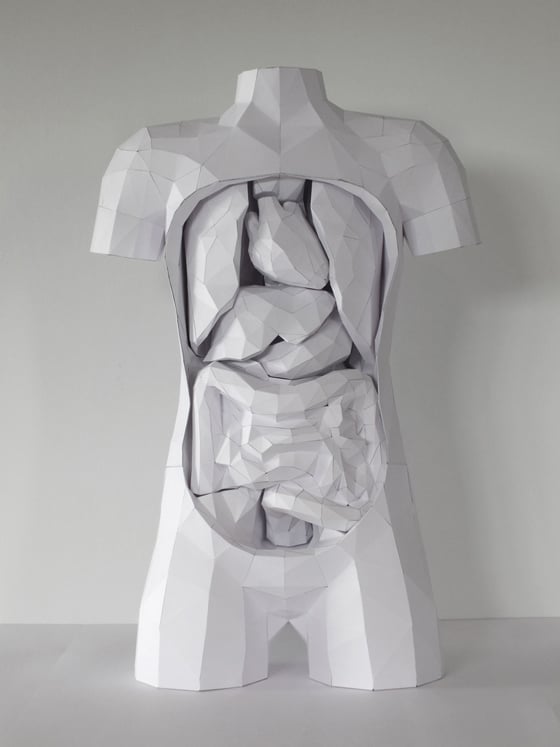Horst Kiechle - Paper Torso - Busto realizzato con la carta Horst Kiechle - Paper Torso - Busto realizzato con la carta