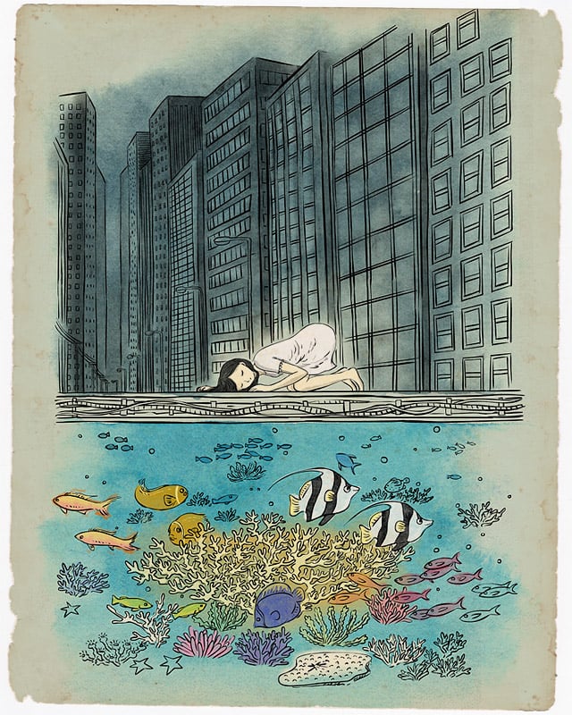 Lim Heng Swee - Illustratore malese dai tratti essenziali