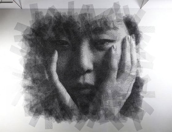 Seung Mo Park - Wire Mesh Portraits