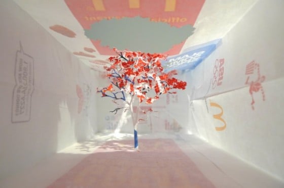 Yuken Teruya - Paper Art - Oggetti di carta trasformati in paessaggi naturali.