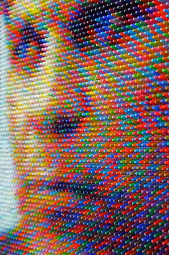 Christian Faur - Crayons - Ritratti composti da pastelli a cera