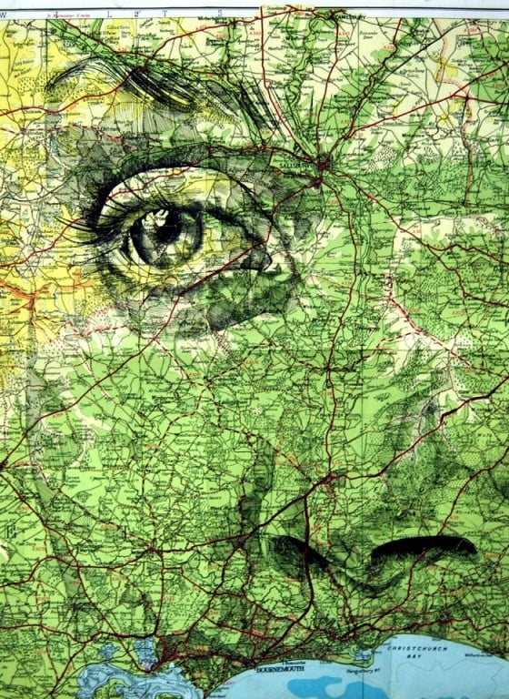 Ed Fairburn - Map Portraits - Ritratti realizzati su mappe di città