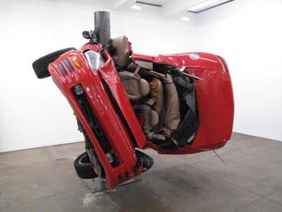 Dirk Skreber - Crash - Macchine accartocciate a un palo.