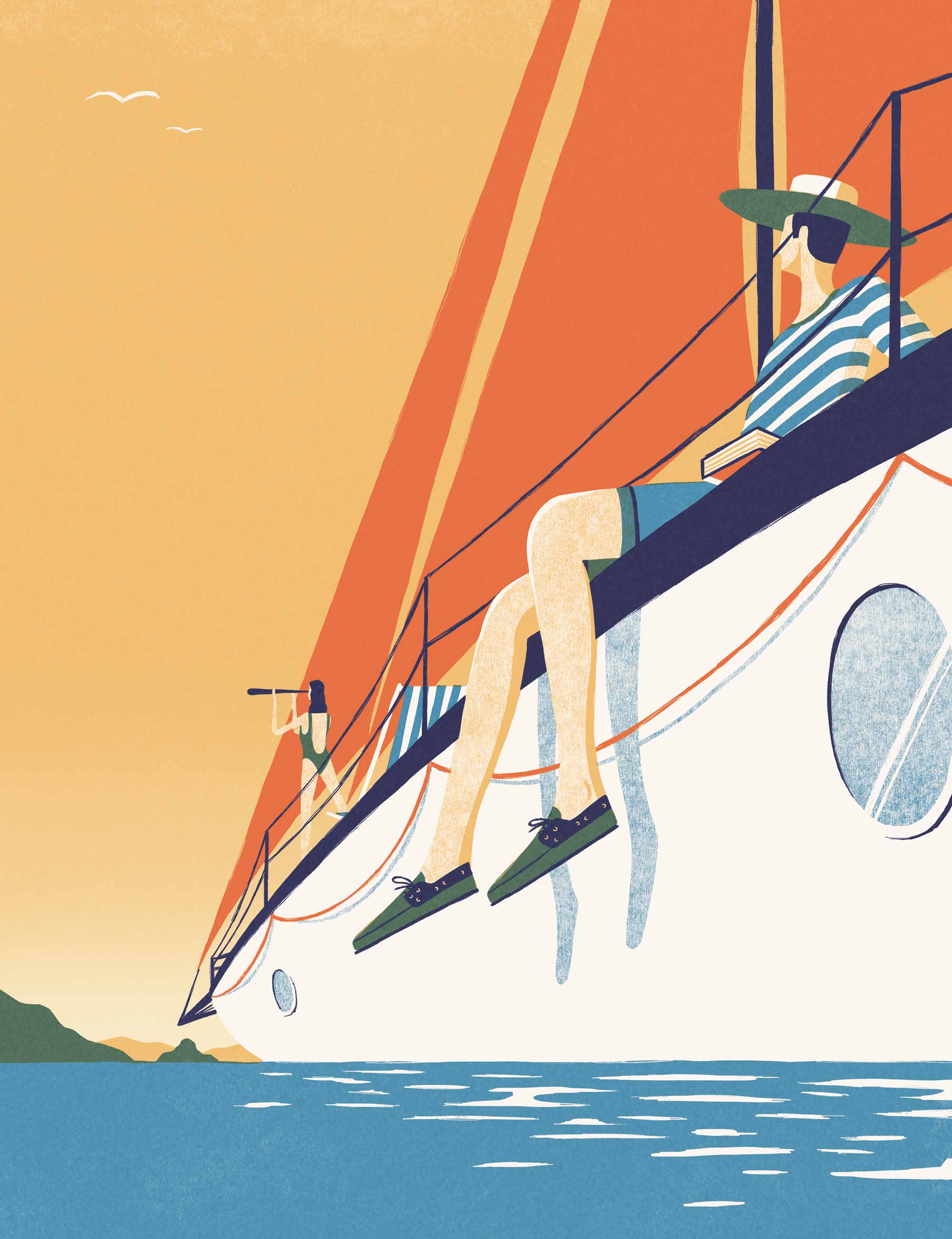 La raffinata illustrazione di David Doran per Timberland Boat Shoe | Collater.al