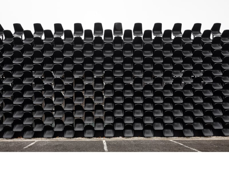 Gallery of Furniture edificio fatto di sedie dello studio CHYBIK+KRISTOF | Collater.al