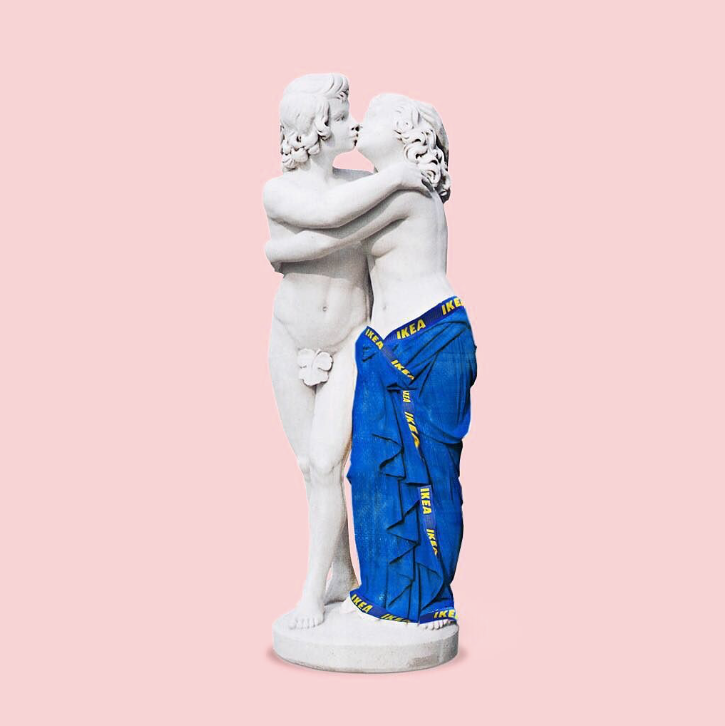 I collage di Nicholas Mottola Jacobsen che mixano moda e opere pittoriche | Collater.al 4