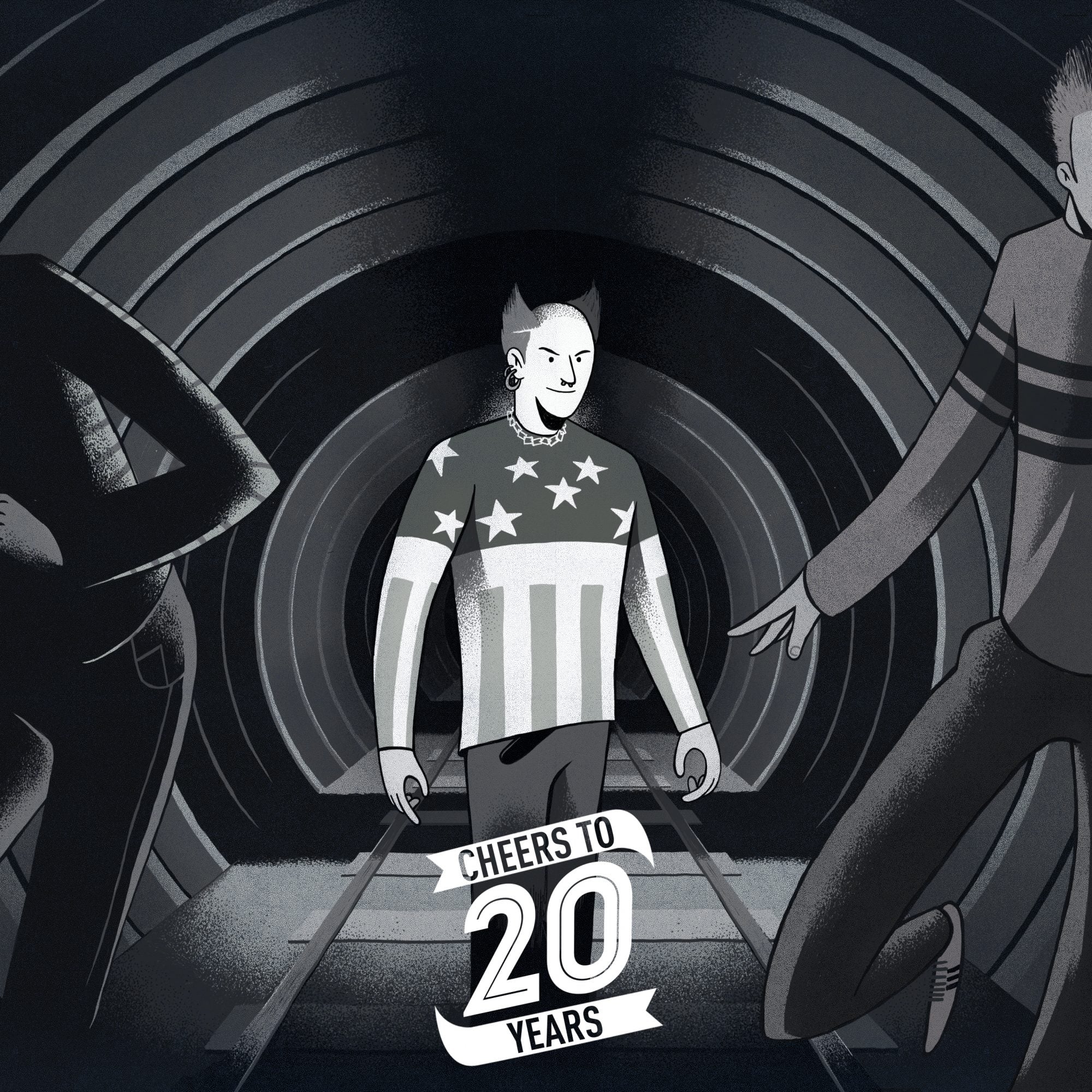 Cheers to 20 Years, le band illustrate da Massimiliano Aurelio | Collater.al