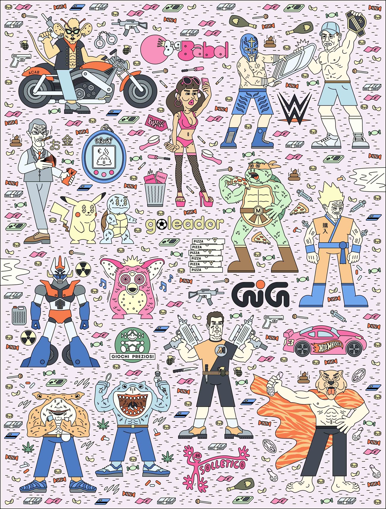 The italian pop culture illustrated by Filippo Fontana Collater.al