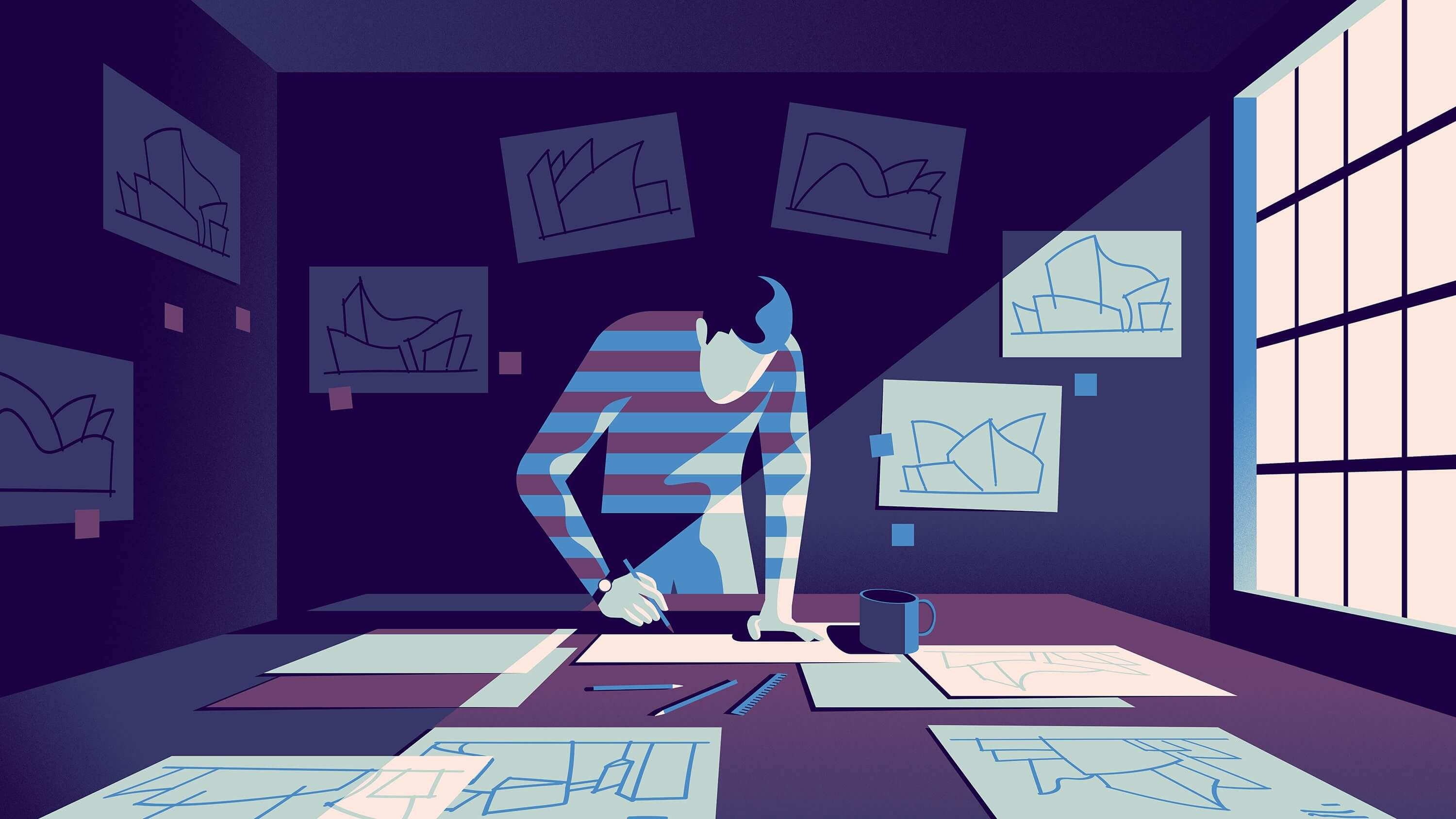 Le illustrazioni essenziali ed eleganti di Tom Haugomat | Collater.al