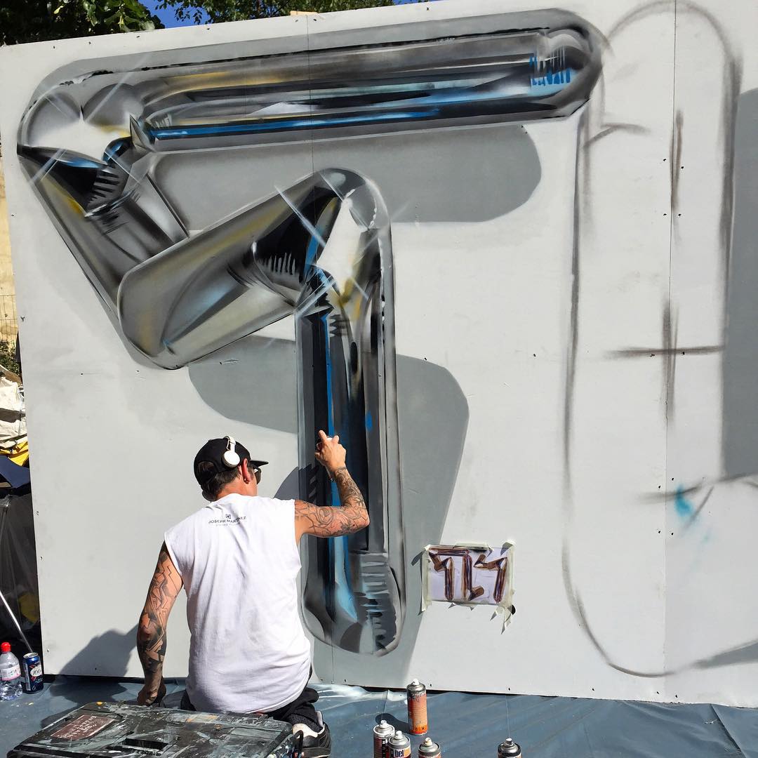 I murales cromati tridimensionali di Fanakapan | Collater.al