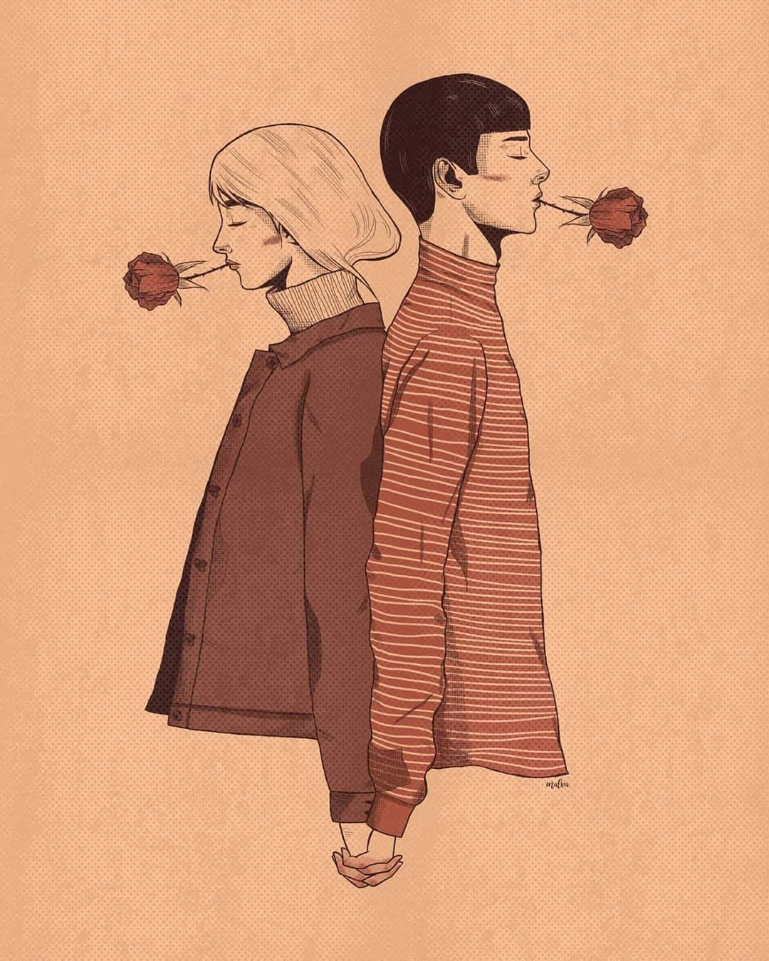 Colori caldi ed intimità nelle illustrazioni di Martina Francone | Collater.al