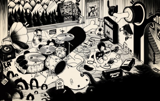 Matthieu Bessudo aka Mc Bess - Illustrazione surreale in bianco e nero
