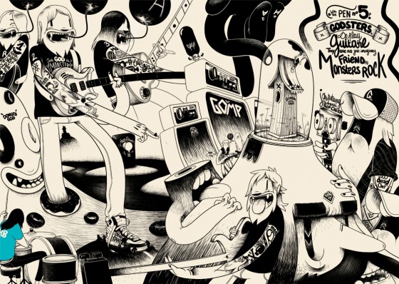 Matthieu Bessudo aka Mc Bess - Illustrazione surreale in bianco e nero