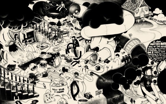 Matthieu Bessudo aka Mc Bess - Illustrazione surreale in bianco e nero