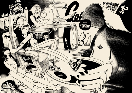 Matthieu Bessudo aka Mc Bess - Illustrazione surreale in bianco e nero