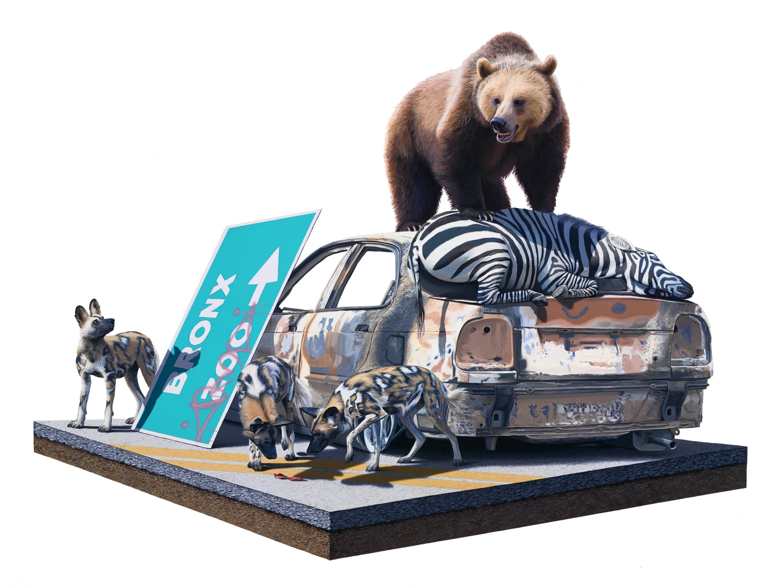 Gli artwork surreali del pittore Josh Keyes | Collater.al