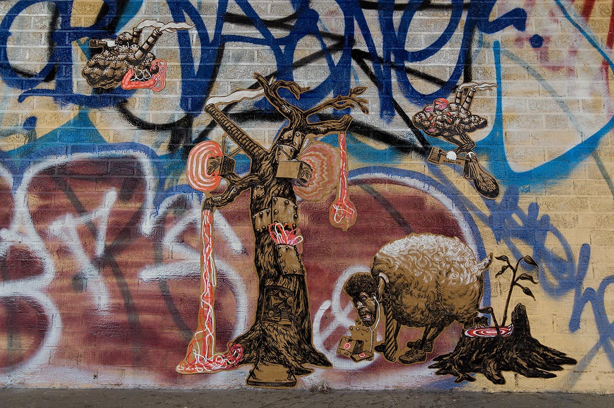 I lavori di Elbow Toe, tra street art e pittura | Collater.al