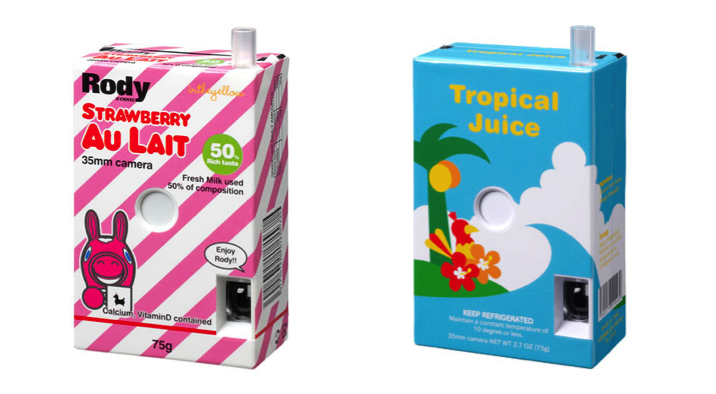 Juice Box - Le macchine fotografiche a forma di succo di frutta | Collater.al