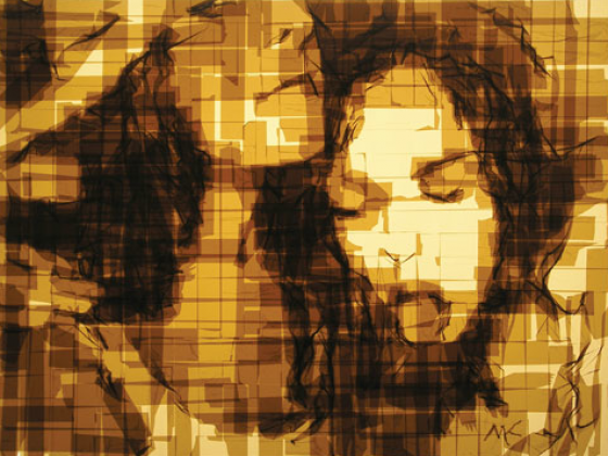Mark Khaisman - Tape Art, opere in nastro adesivo su plexi-glass retro illuminato