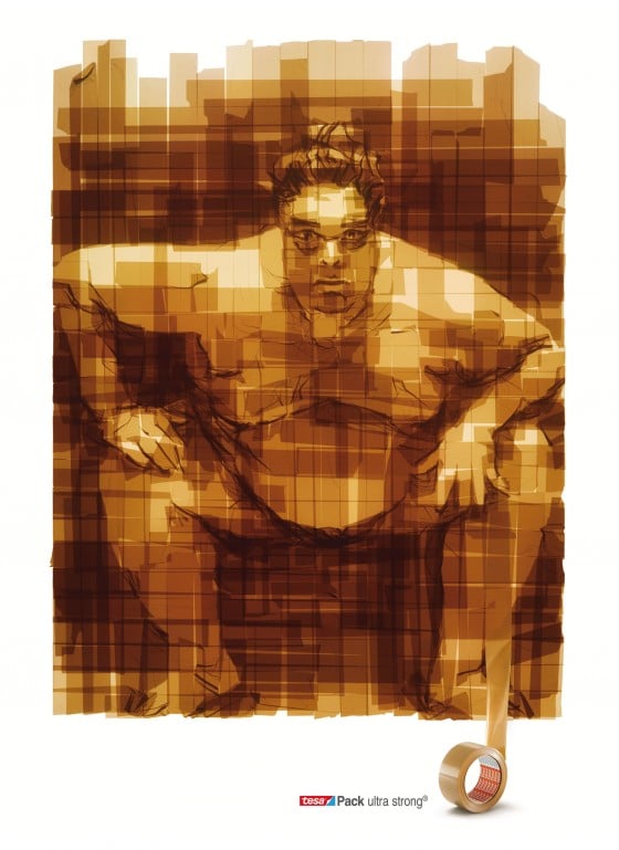 Mark Khaisman - Tape Art, opere in nastro adesivo su plexi-glass retro illuminato - TESA