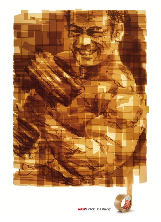 Mark Khaisman - Tape Art, opere in nastro adesivo su plexi-glass retro illuminato - TESA