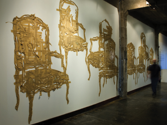 Mark Khaisman - Tape Art, opere in nastro adesivo su plexi-glass retro illuminato