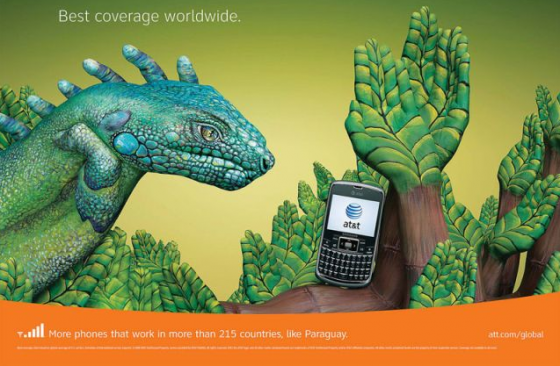 AT&T - Best Coverage Worldwide, campagna stampa multisoggetto firmata BBDO