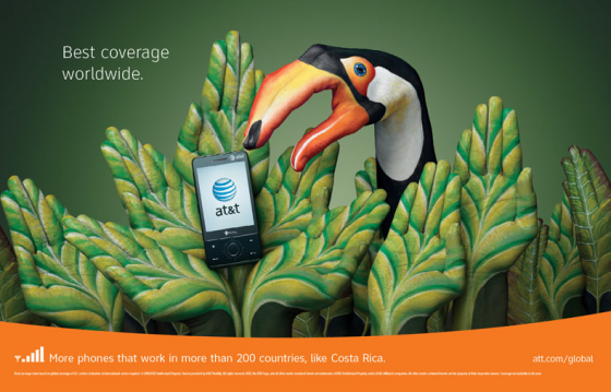 AT&T - Best Coverage Worldwide, campagna stampa multisoggetto firmata BBDO