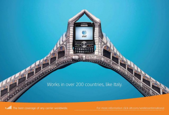 AT&T - Best Coverage Worldwide, campagna stampa multisoggetto firmata BBDO
