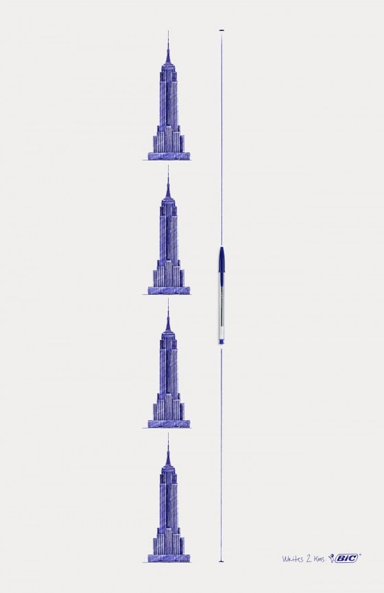 BIC Writes 2 Km - Campagna stampa multisoggetto firmata TBWA\Frederick - Empire State