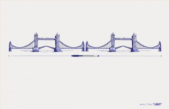 BIC Writes 2 Km - Campagna stampa multisoggetto firmata TBWA\Frederick - Tower Bridge