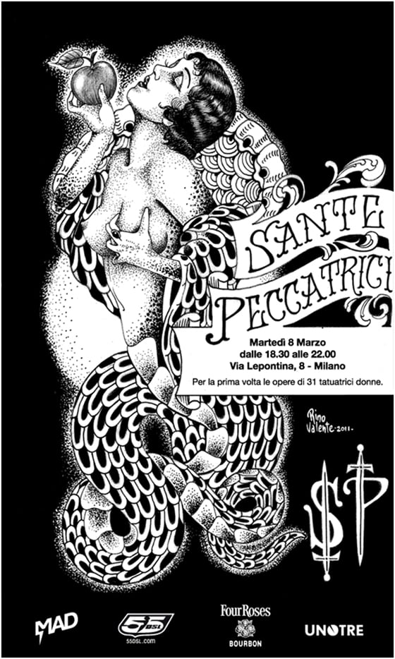 55DSL presenta "Le sante peccatrici" - 31 tatuatrici italiane in mostra alla "Four Roses Gallery" - Milano
