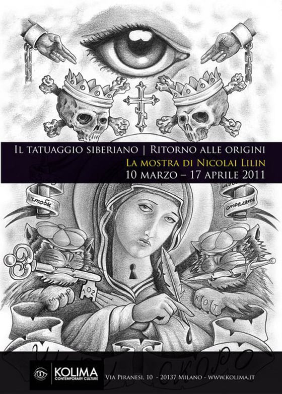 Kolima Contemporary Culture presenta "Il tatuaggio Siberiano. Ritorno alle origini" - Nicolai Lilin in mostra presso i "Frigoriferi Milanesi" - Milano Kolima Contemporary Culture presenta "Il tatuaggio Siberiano. Ritorno alle origini" - Nicolai Lilin in mostra presso i "Frigoriferi Milanesi" - Milano