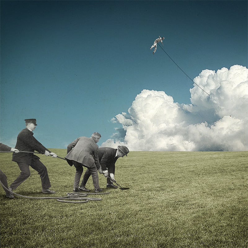 I collage surreali di Mira Ruido aka Joseba Elorza