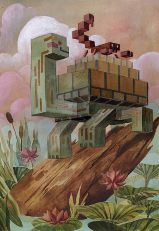 Laura Bifano - Menagerie - Dipinti di animali 8bit in 3D