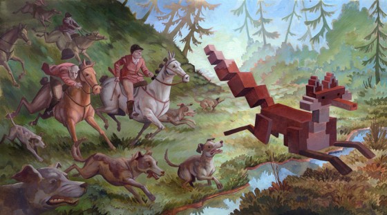 Laura Bifano - Menagerie - Dipinti di animali 8bit in 3D