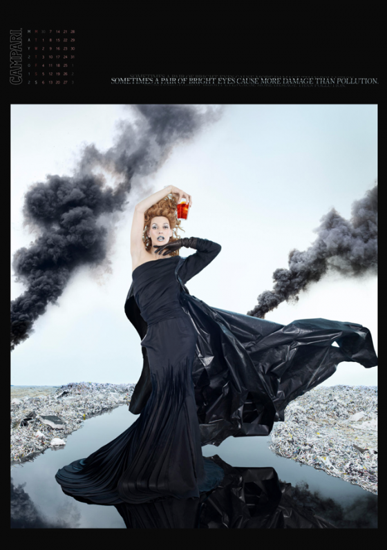Campari Calendario 2012 - 12 scatti firmati Dimitri Daniloff con protagonista Milla Jovovich