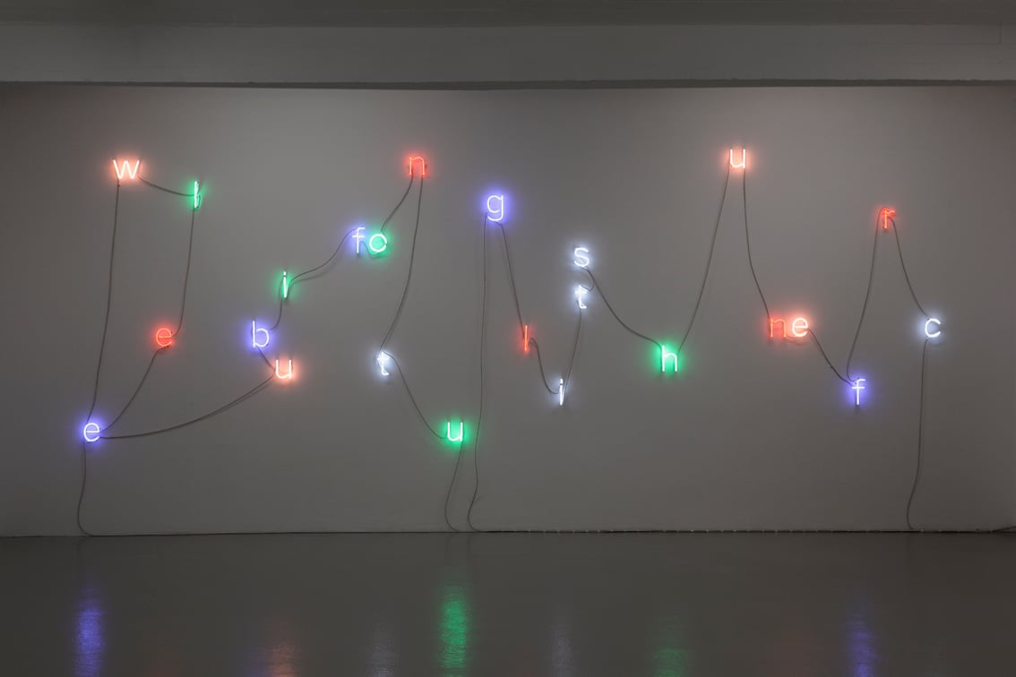 Tim Etchells - Text sculpture e neon signs | Collater.al