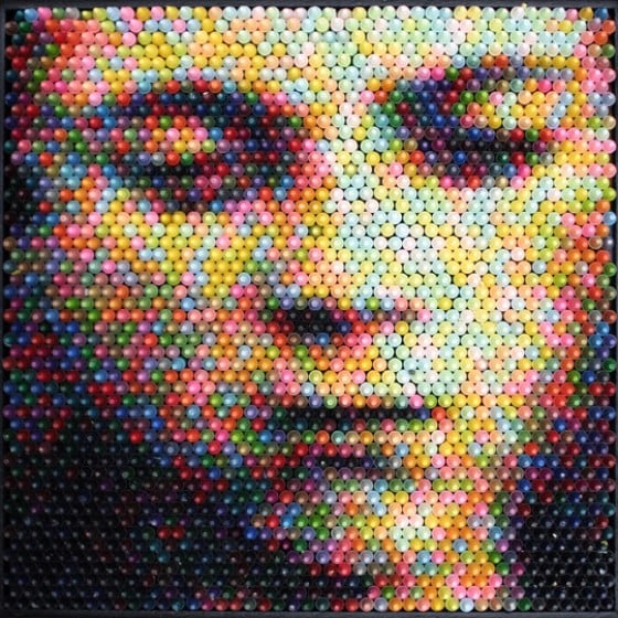 Christian Faur - Crayons - Ritratti composti da pastelli a cera