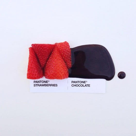 David Schwen - Pantone Pairings - Campioni di Pantone realizzati con accostamenti di cibo