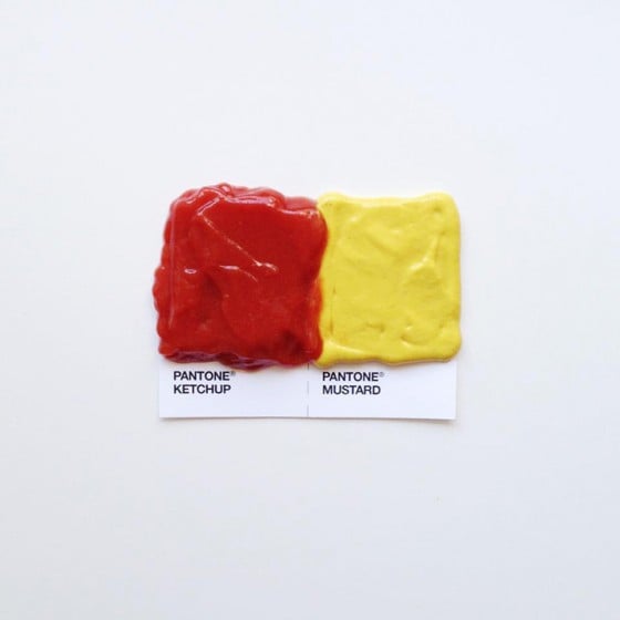 David Schwen - Pantone Pairings - Campioni di Pantone realizzati con accostamenti di cibo