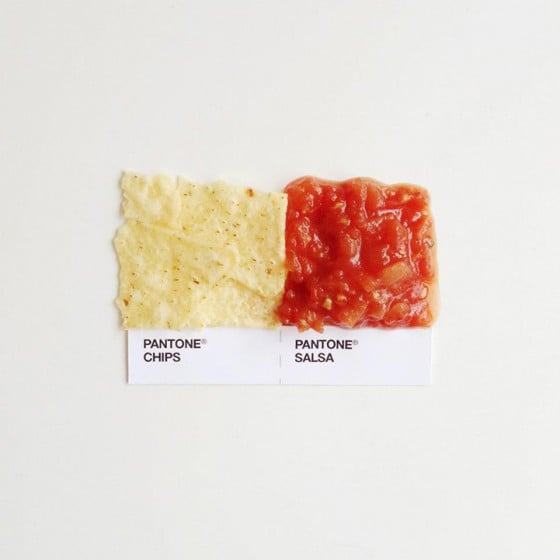 David Schwen - Pantone Pairings - Campioni di Pantone realizzati con accostamenti di cibo