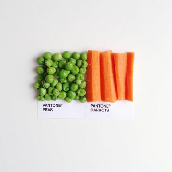 David Schwen - Pantone Pairings - Campioni di Pantone realizzati con accostamenti di cibo