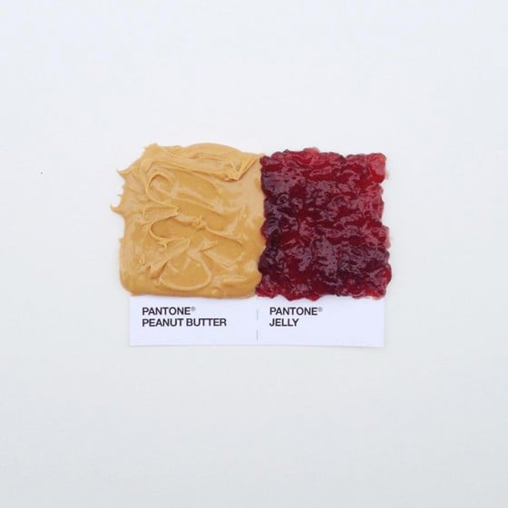 David Schwen - Pantone Pairings - Campioni di Pantone realizzati con accostamenti di cibo