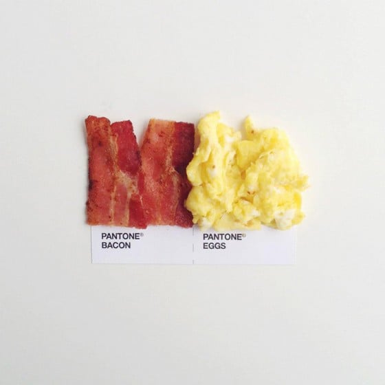 David Schwen - Pantone Pairings - Campioni di Pantone realizzati con accostamenti di cibo