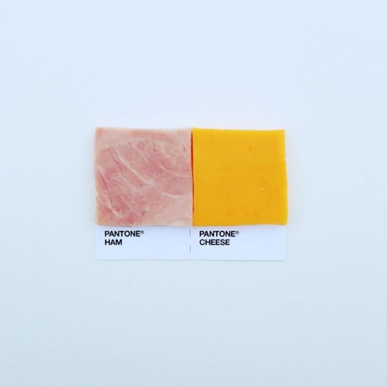 David Schwen - Pantone Pairings - Campioni di Pantone realizzati con accostamenti di cibo